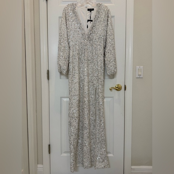 Retrofete Camille Sequin Dress in White Size Medium NWT - Picture 7 of 15